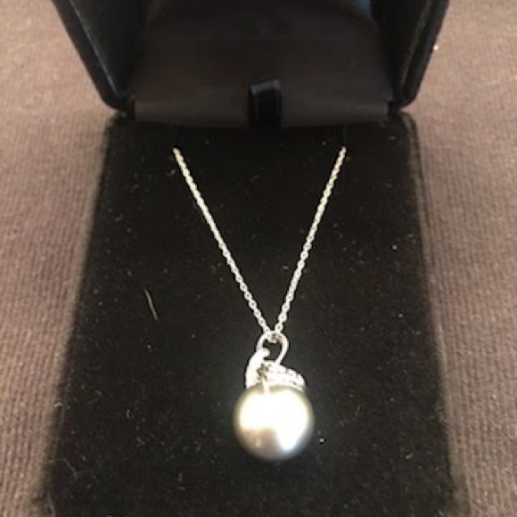 18kt Pearl Diamond necklace - Picture 2 of 8